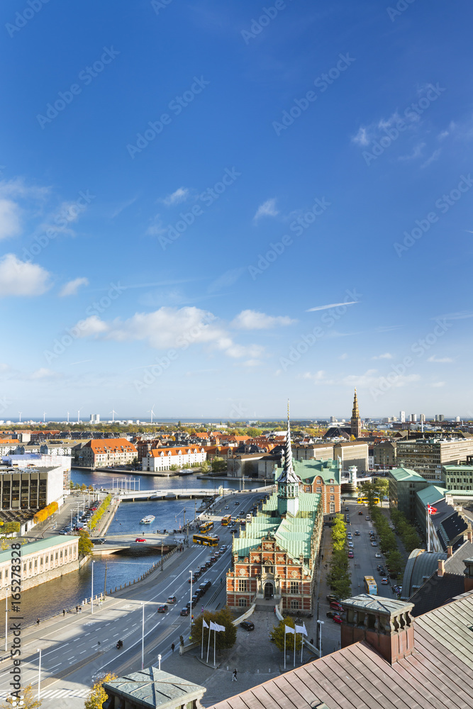 Copenhagen Borsen and Center View, Denmark