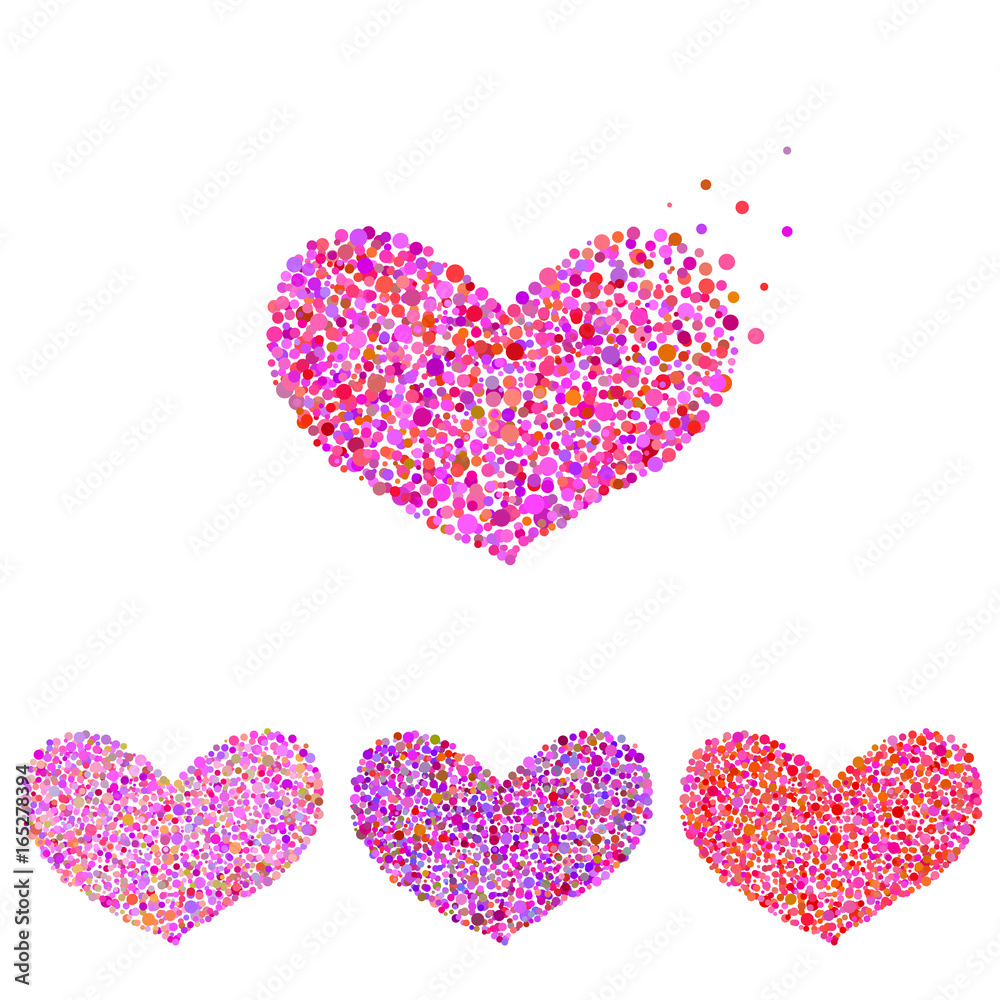 Bright heart. Bubbles design, Holidays, Valentine's Day.