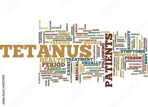TETANUS Text Background Word Cloud Concept