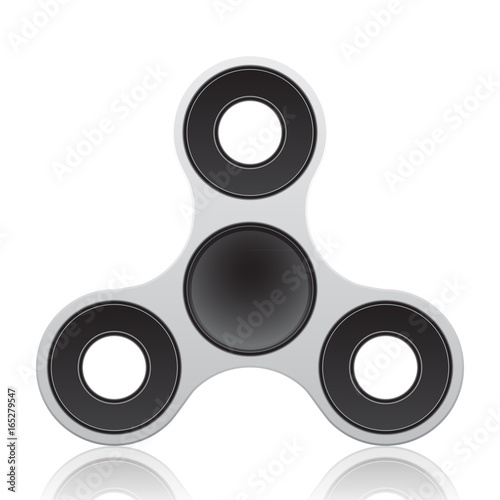 Fidget spinner, hand spinner illustration, realistic vector, isolated on white