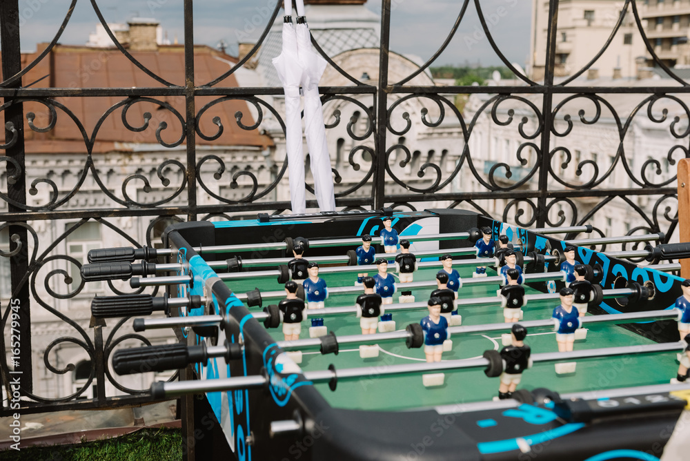 Table soccer on the roof Table soccer on the roof
