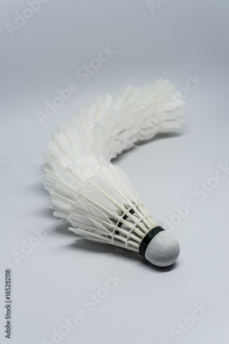 Old Roll Shuttle Cock Stack, Badminton Isolate in white Background