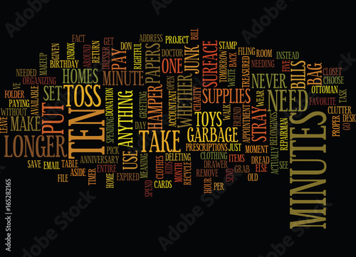 TEN IN TEN Text Background Word Cloud Concept