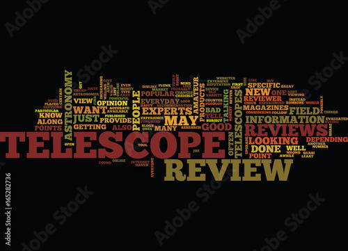 TELESCOPE REVIEW Text Background Word Cloud Concept