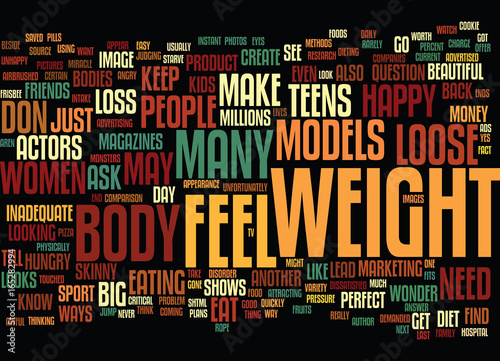 TEENS YOUR BODY IMAGE Text Background Word Cloud Concept