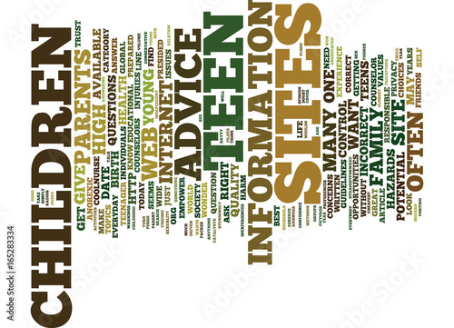 TEEN ADVICE ON LINE Text Background Word Cloud Concept