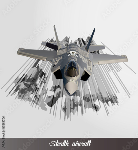 eps Vector image:Stealth aircraft