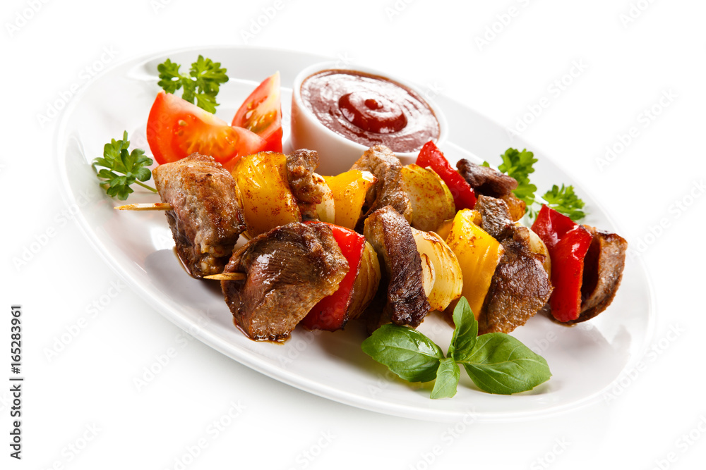 Grilled meat and vegetables Grilled meat and vegetables