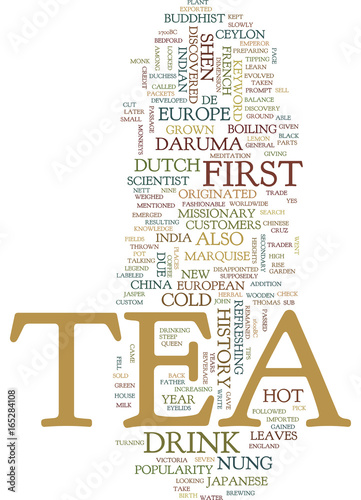 TEA YOU CAN HAVE IT HOT OR COLD Text Background Word Cloud Concept