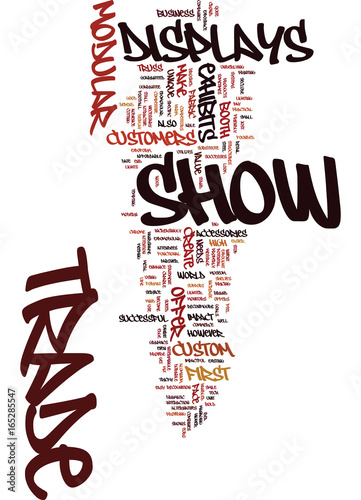 MODULAR TRADE SHOW DISPLAYS Text Background Word Cloud Concept
