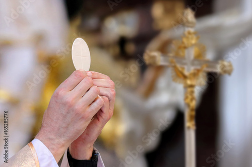 Priest celebrate mass at the church