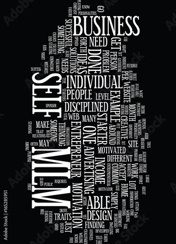 MLM Text Background Word Cloud Concept