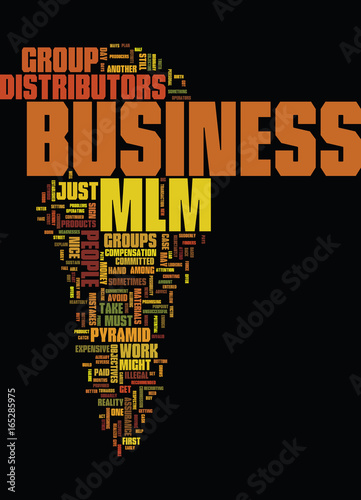 MLM BUSINESS Text Background Word Cloud Concept