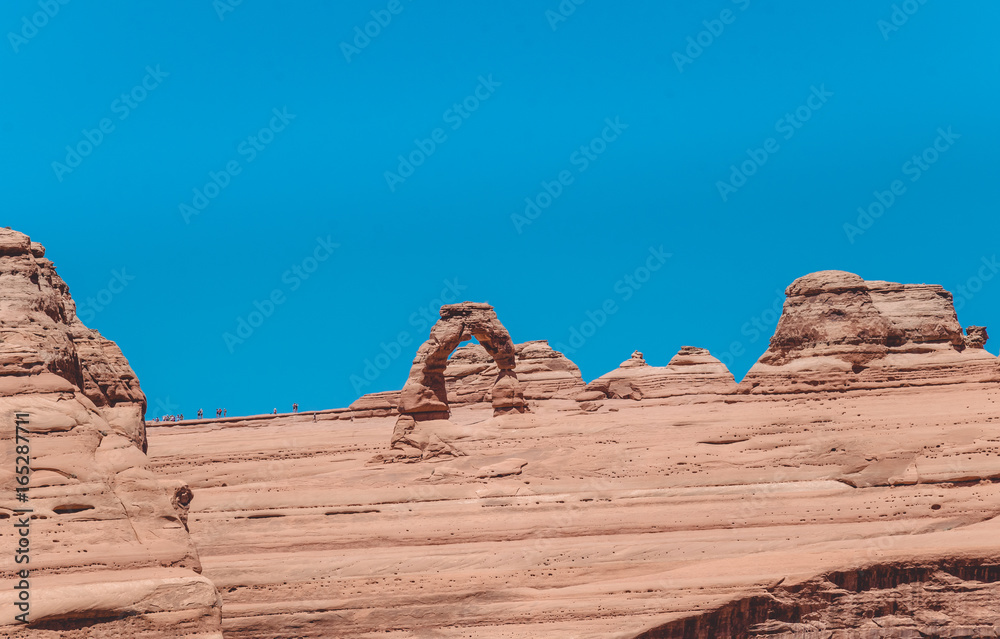 Delicate arch. Natural picturesque stone arches in the Moab Desert Delicate arch. Natural picturesque stone arches in the Moab Desert