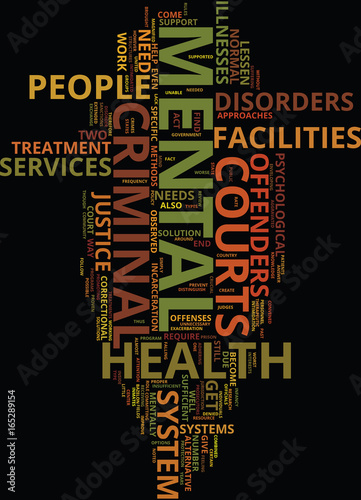 MENTAL HEALTH COURTS Text Background Word Cloud Concept