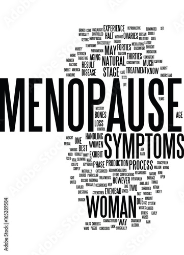MENOPAUSE Text Background Word Cloud Concept