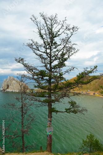 Baikal Lake. The stony shore of Olkhon Island , Russia
