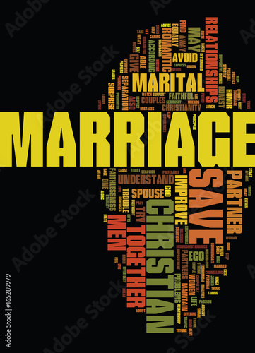 MEN SAVE YOUR CHRISTIAN MARRIAGE Text Background Word Cloud Concept