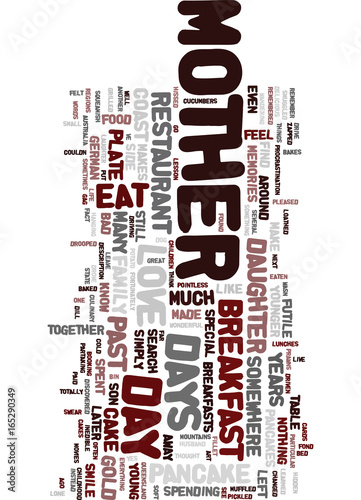MEMORIES OF MOTHER S DAY PAST Text Background Word Cloud Concept