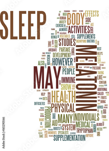 MELATONIN TO TAKE OR NOT TO TAKE Text Background Word Cloud Concept