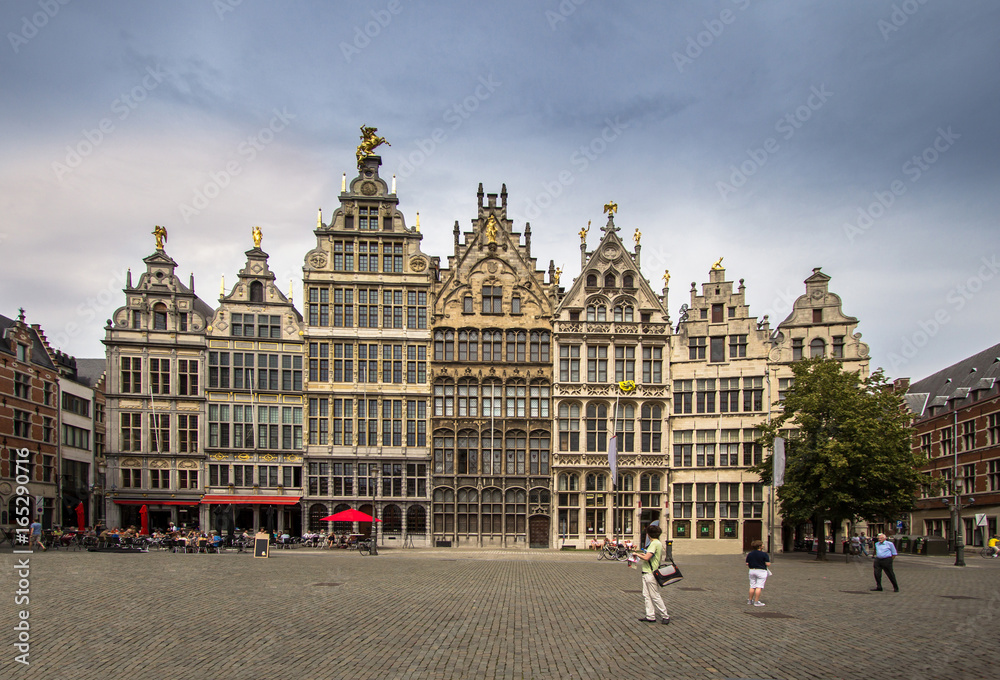 Cental square of Antwerpen, Belgium