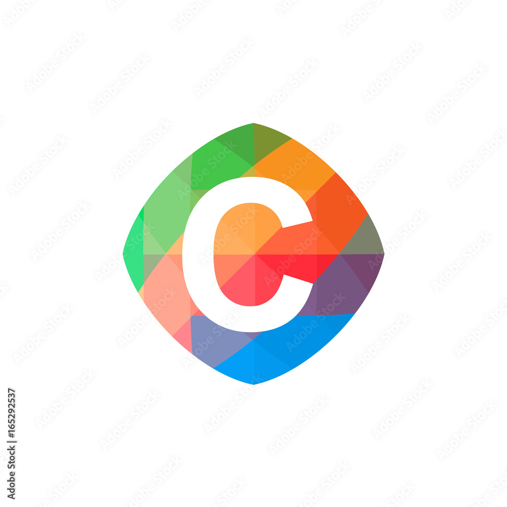 letter C set on colorful geometric polygonal shape, logo design, isolated on white background.letter C set on colorful geometric polygonal shape, logo design, isolated on white background. letter C set on colorful geometric polygonal shape, logo design, isolated on white background.letter C set on colorful geometric polygonal shape, logo design, isolated on white background.
