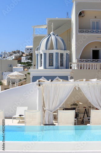 Luxury cityscape in Santorini, Greece