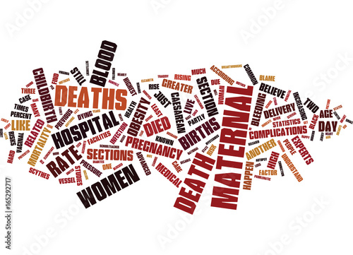 MATERNAL DEATHS STILL HAPPEN IN THIS DAY AND AGE Text Background Word Cloud Concept