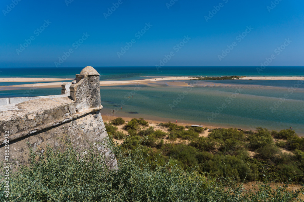 Cacela velha old fishermen village in algarve portugal. Summer time