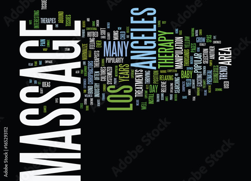 MASSAGE LOS ANGELES Text Background Word Cloud Concept