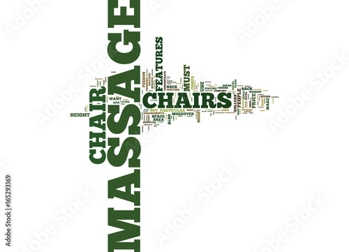 MASSAGE CHAIRS Text Background Word Cloud Concept