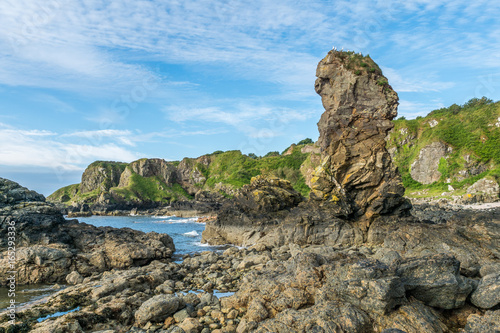 Rock stack and shore