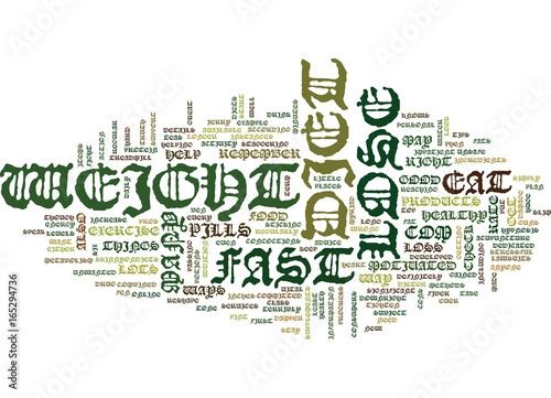 LOSE WEIGHT FAST Text Background Word Cloud Concept