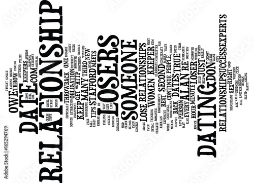 LOSE THE LOSERS Text Background Word Cloud Concept