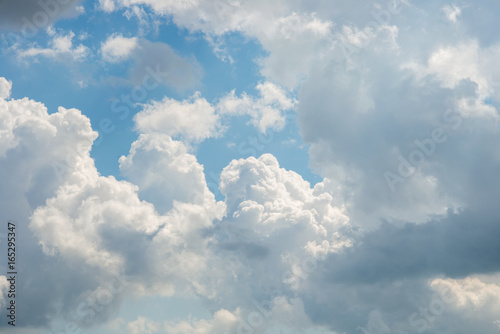 Clouds against a blue sky