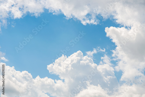 Clouds against a blue sky