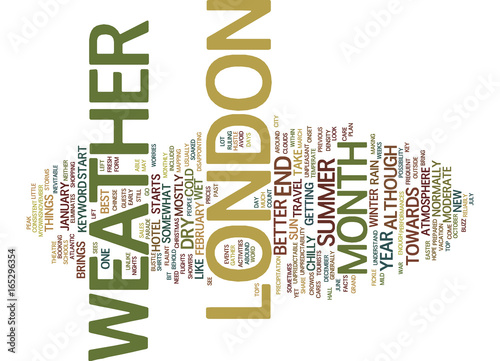 LONDON WEATHER Text Background Word Cloud Concept