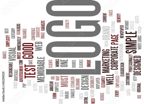 LOGO DESIGN FACTS Text Background Word Cloud Concept