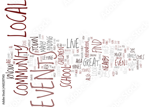 LOCAL EVENTS Text Background Word Cloud Concept