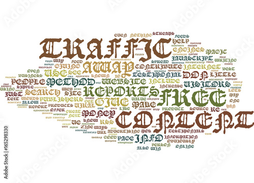 LITTLE KNOWN WAYS TO GENERATE FREE TRAFFIC Text Background Word Cloud Concept