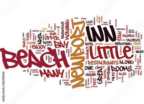 LITTLE INN NEWPORT BEACH Text Background Word Cloud Concept