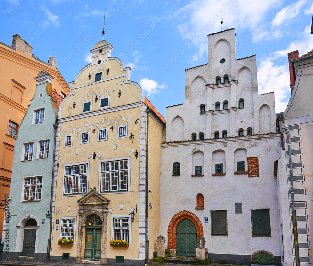 Building complex of old buildings - The Three Brothers - Riga, Latvia