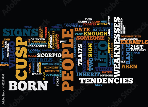 LIFE ON THE CUSP Text Background Word Cloud Concept