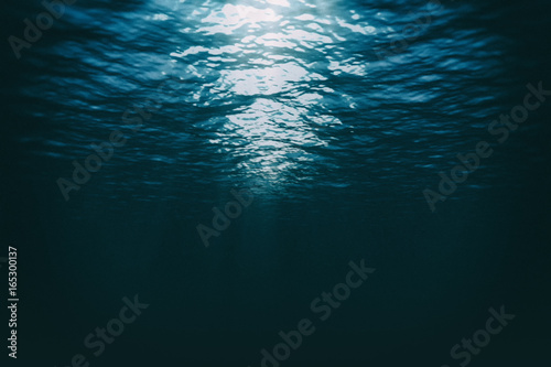 Under water image with sun light streaks 