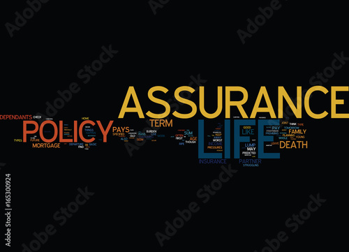 LIFE ASSURANCE Text Background Word Cloud Concept