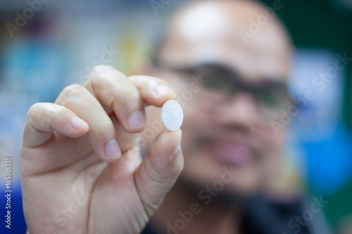 A pastille and blurred of man