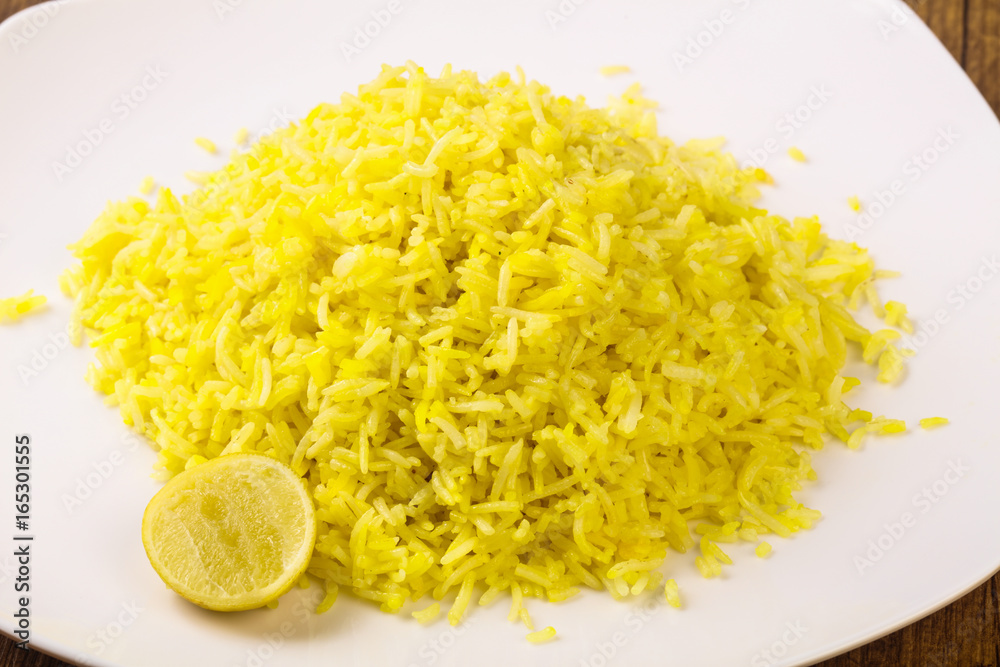 Yellow rice with lime Yellow rice with lime