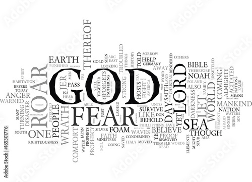 LET THE SEA ROAR Text Background Word Cloud Concept
