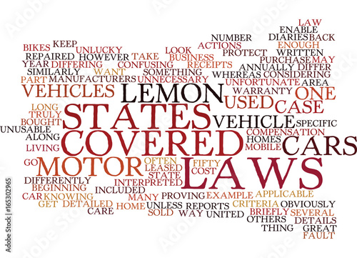 LEMON LAWS DIFFER Text Background Word Cloud Concept