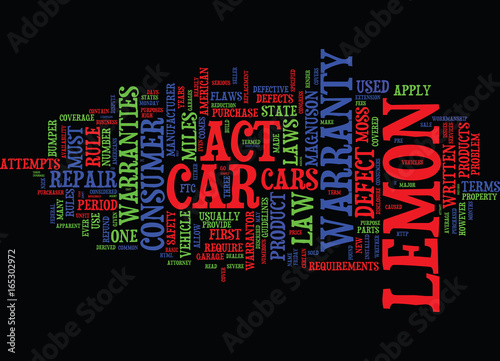 LEMON LAW HOW TO MAKE A LEMONADE FROM YOUR SOUR EXPERIENCE Text Background Word Cloud Concept